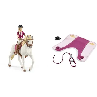 SCHLEICH 42540 HORSE Club Sofia & Blossom, für Kinder ab 5-12 Jahren, HORSE Club - Spielset & 42460 Decke & Halfter HORSE Club Sofia & Blossom, für Kinder ab 5-12 Jahren, HORSE Club - Zubehör