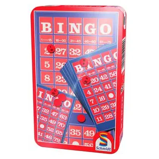 Schmidt-Spiele Brettspiel 51220, Bingo, ab 8 Jahre, Metalldose, 3-10 Spieler