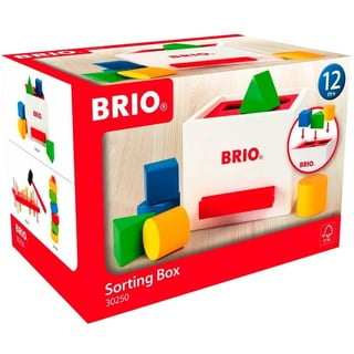 BRIO® Steckspielzeug Brio Kleinkindwelt Holz Sortierbox weiße Sortierbox 7 Teile 30250