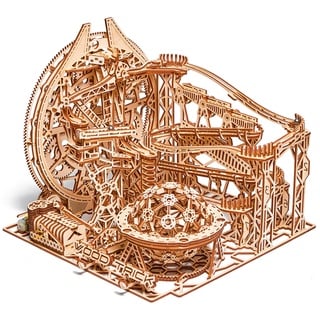 Wood Trick Galaxy Marble Run 3D Holzpuzzles zum Bauen für Erwachsene und Kinder - Elektrisch angetrieben - Holzmodellbausätze für Erwachsene und Jugendliche zum Bau einer Achterbahn