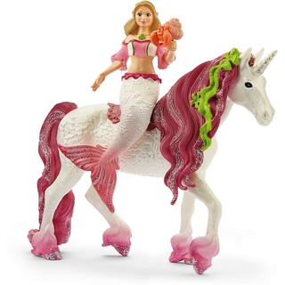 Schleich® Spielfigur BAYALA®, Meerjungfrau-Feya auf Unterwassereinhorn (70593) rosa|weiß