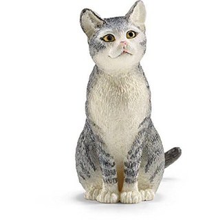 Schleich 13771 - Katze - sitzend, Tier Spielfigur Neu & OVP