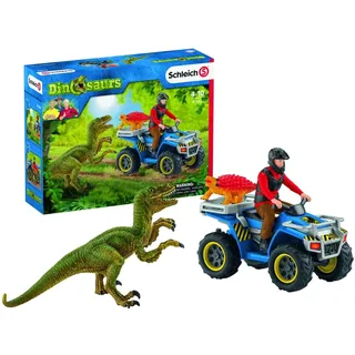 Schleich Flucht auf Quad vor Velociraptor 41466