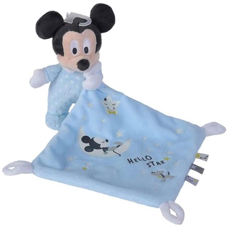 Simba 6315872504 - Disney Mickey Mouse Schmusetuch, Glow in the Dark, Micky Maus, Plüschspielzeug, ab den ersten Lebensmonaten