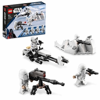 LEGO 75320 Star Wars Snowtrooper Battle Pack, Sammelbares Spielzeug zum Bauen für Kinder, Jungen und Mädchen ab 6 Jahren, mit 4 Figuren, Waffen und Düsenschlitten, Geschenk für Fans