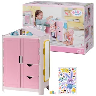 BABY born Kleiderschrank, Puppenkleiderschrank mit Bewegungs-und Soundfunktion, 827987 Zapf Creation