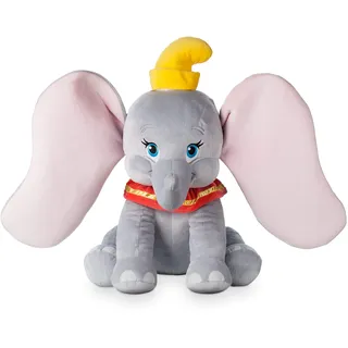 Disney Store Offizielles großes Kuscheltier Dumbo, 45 cm, Klassische Figur als Kuscheltier, Babyelefant mit plastisch geformten Ohren, Stickereien und weicher Oberfläche