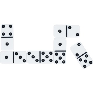 Goki Domino weiss 28 Steine (Deutsch, Französisch, Italienisch, Englisch)