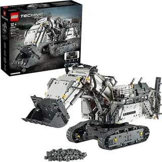 LEGO 42100 Technic Control+ Liebherr Bagger R9800, ferngesteuerter Bagger, RC Fahrzeug, Spielzeug für Kinder und Erwachsene - Beige/Hellgrau/Dunkelgrau