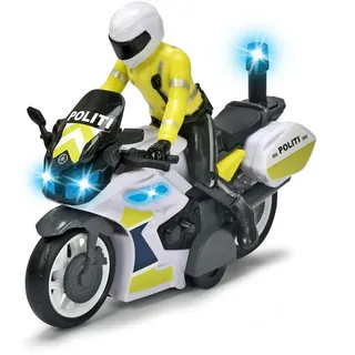 Dickie Toys – Polizei Motorrad – Spielzeug Motorrad mit Polizisten-Figur, für Kinder ab 3 Jahren, mit Blaulicht und Sirene, Freilauf, 17 cm lang