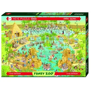 Heye Standardpuzzle 1000 Teile - Degano Zoo Nile Habitat