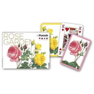 Piatnik Spiel, Familienspiel 2383 - Spielkarten: Rose Garden - 2x 55 Blatt, Strategiespiel bunt