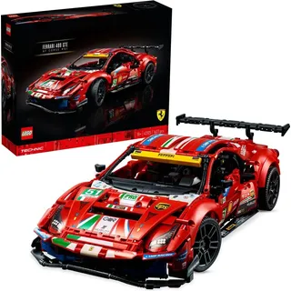 LEGO 42125 Technic Ferrari 488 GTE “AF Corse #51” Supersportwagen, exklusives Sammlermodell, Modellbausatz für Erwachsene - Rot