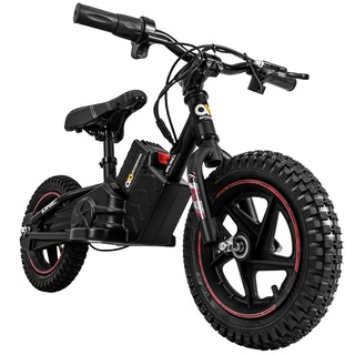 Elektro-Laufrad, 12 Zoll, Kinder-Balance-Bike m. 250 Watt, Scheibenbremsen, 3 Geschwindigkeitsstufen (Rot)