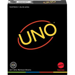 Mattel Games GYH69 - UNO Minimalista Kartenspiel mit Grafiken von Designer Warleson Oliviera, 108 Karten, Spielspaß für die ganze Familie, einzigartiges Geschenk für Kinder und Designfans ab 7 Jahren