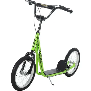 HOMCOM Kinderroller, Tretroller, Cityroller, Kickscooter, Roller Kinder, Kickboard mit Luftreifen, Handbremse, Scooter Kinder, ab 5 Jahre  Aosom