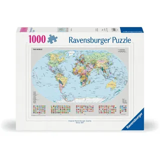 Ravensburger Puzzle 1000 Teile Puzzle Politische Weltkarte 12000065, 1000 Puzzleteile