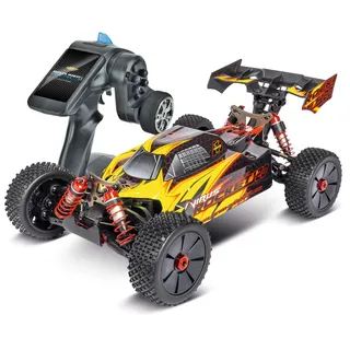 Carson 500409073 1:8 Virus Rocket 120 6S 2.4G RTR - ferngesteuertes Auto, Geschwindigkeit bis zu 120 km/h, 4WD Antrieb, RTR Modell, inklusive Fernsteuerung, Gelb|schwarz