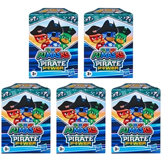PJ Masks Gelenkige Spielfiguren und Zubehör Blind Box Sets – (5 x Piraten-Power-Blind-Boxen)