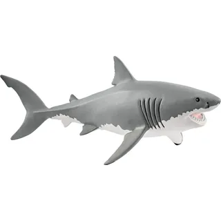 Schleich® Spielfigur Weißer Hai, (1-tlg) grau