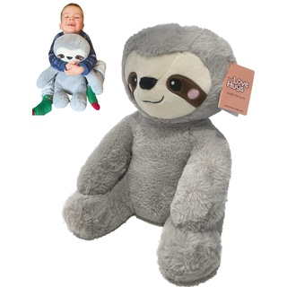 LoveHugs 1,5 kg Weighted Stuffed Animal For Anxiety, Comfort, Stress Relief & Restful Sleep - Sloth Teddy Therapeutic Weighted Stuffed Animal Toy Plüschtier Faultier