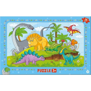 Trötsch Verlag Puzzle Trötsch Rahmenpuzzle Dinosaurier, Puzzleteile