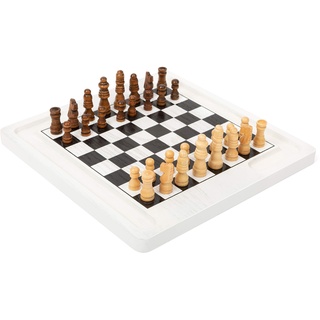 small foot 11395 Brettspiel Schach und Dame, aus Holz, 2 Spieleklassiker in 1, Gesellschaftsspiel Spielzeug, Mehrfarbig