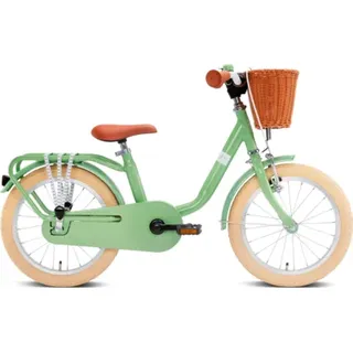 PUKY 4233 Kinderfahrrad mit Lenkerkorb Steel Classic 16 retro-grün