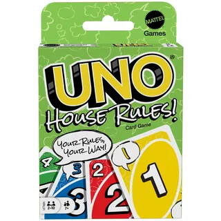 Mattel Games UNO House Rules Kartenspiel für Familienabende, Spieleabende, Reisen, Camping und Partys, HRL31