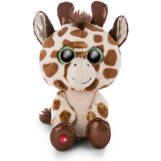NICI Does not apply Animals 46944 Original – Glubschis Halla 15 cm – Kuscheltier Giraffe mit großen Augen – Flauschiges Plüschtier mit Glitzeraugen – Schmusetier für Kuscheltierliebhaber, beige/braun