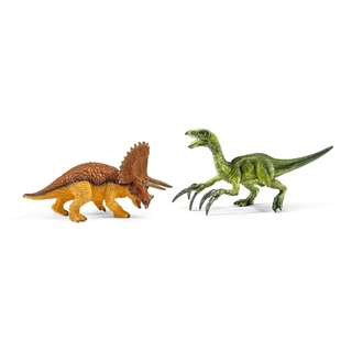 Schleich - Tierfiguren, Triceratops und Therizinosaurus, klein; 42217