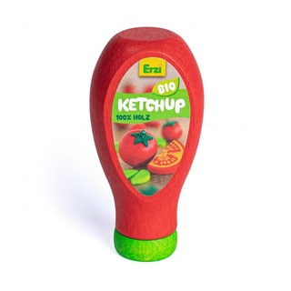 Erzi® Spiellebensmittel Kaufladen Flasche Ketchup Holz, (Set, 1-tlg., 1), Made in Germany rot