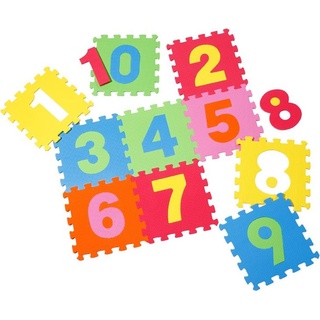 Knorrtoys, Spielteppich + Spielmatte, Puzzlematte - "Zahlen"/10-tlg./32 cm (32 x 32 cm)