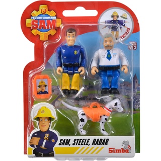 Auswahl: Simba - Feuerwehrmann Sam Figuren Set - Doppelpack mit Tier - Serie 4 - Actionfigur Norman Steele Penny (Sam; Steele; Radar)