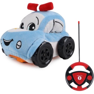 BABY CHALLENGE - Plüschauto - Mein erstes Fahrzeug - 051041 - Ferngesteuertes Auto - Blau - Maschinenwaschbar - 1/24 - Batterien nicht enthalten - Stoff und Kunststoff - Ab 18 Monaten.