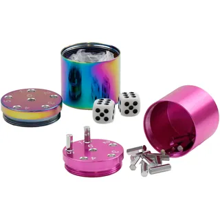 BestSaller SUPER SIX Würfelspiel Aluminum (pink & Mehrfarbig)