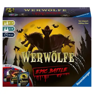 Ravensburger 26858 - Werwölfe - Epic Battle Best-of der Spielereihe für 3-10 Spieler Gesellschaftsspiel ab 10  Partyspiel von Ted Alspach/ Akihisa Oku