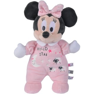 Simba 6315872503 - Disney Minnie 25cm Plüschtier, Glow in the Dark, Mickey Mouse, Plüschspielzeug, ab den ersten Lebensmonaten, Rosa