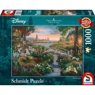 Schmidt Spiele Schmidt 59489 Thomas Kinkade 101 Dalmatiner 1000 Teile Puzzle