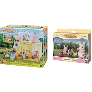 Sylvanian Families 5316 Baby Schlosskindergarten - Puppenhaus Spielset & 5040 Babys Fahr und Spiel-Set - Puppenhaus Spielset