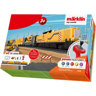 Modelleisenbahn-Set MÄRKLIN "Märklin my world - Startpackung Baustelle 29346" Modelleisenbahnen gelb (gelb/grau) Kinder mit Licht- und Soundeffekten