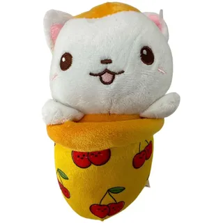 Soma Plüschtier Flauschiges Stofftier Kawaii Katze 20 cm Kuscheltier Spielzeug für Kinder Mädchen Jungen, Schmusetier für Kuscheltierliebhaber ...