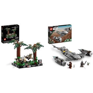 LEGO Star Wars Verfolgungsjagd auf Endor – Diorama Set & Star Wars Der N-1 Starfighter des Mandalorianers aus Das Buch von Boba Fett