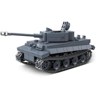 YILETKC Technik Panzer Bausteine, 503 Teile Tiger I Tank Militär Deutscher Panzer Konstruktionsspielzeug, WW2 Armee Klemmbausteine Tank Modellbausatz, Geschenk für Kinder und Erwachsene Technical