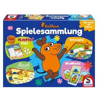 Schmidt-Spiele Brettspiel Die Maus, Spielesammlung, ab 4 Jahre, 2-4 Spieler