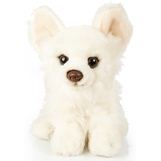 Uni-Toys - Chihuahua weiß, sitzend - 18 cm (Länge) - Plüsch-Hund - Plüschtier, Kuscheltier