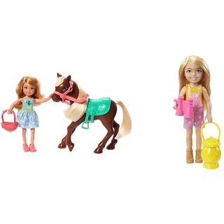 Barbie GHV78 - Club Chelsea Spielset mit Puppe und Pferd & Chelsea Serie, Chelsea Camping Puppe mit blonden Haaren