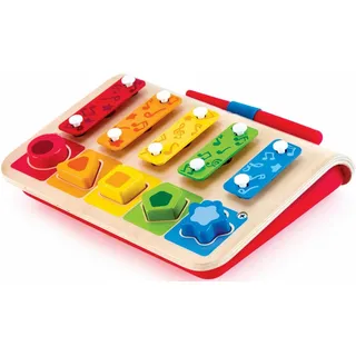 Hape Spielzeug-Musikinstrument Xylophon-Piano, inklusive Steckspiel bunt