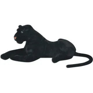 vidaXL Panther Kuscheltier Plüsch Schwarz XXL - Schwarz