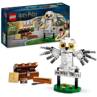 LEGO Harry Potter Hedwig im Ligusterweg 4 Set mit Spielzeug-Eule für Kinder, baubare Tier-Figur mit Hogwarts-Koffer, kleines Geschenk für Jungs, ...